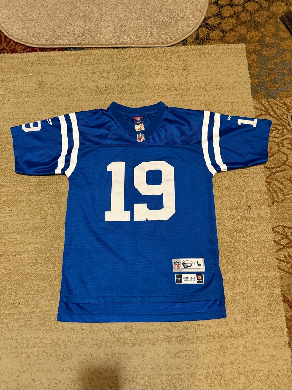 Vintage NFL Baltimore Colts, Johnny United football jersey. Youth L.